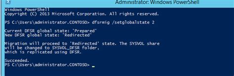 migrate sysvol to dfsr.